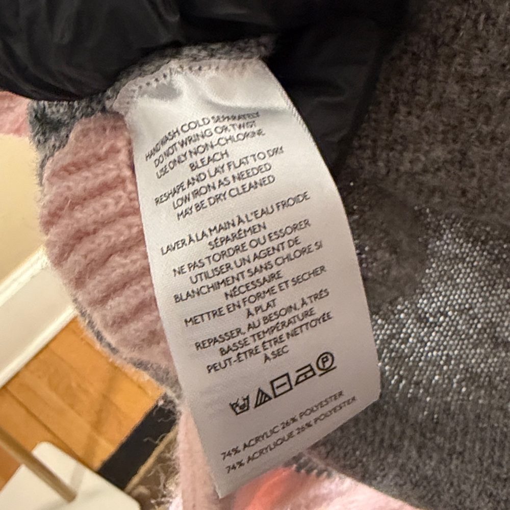 NWOT Anthropologie S Grey and Pink Ruffled Cardigan - Picture 11 of 11